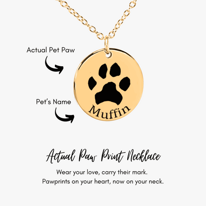 Custom Paw Print Necklace Personalized Jewelry Gift For Women Best Friend Dog Mom Cat Mom Pet Necklace Pendant
