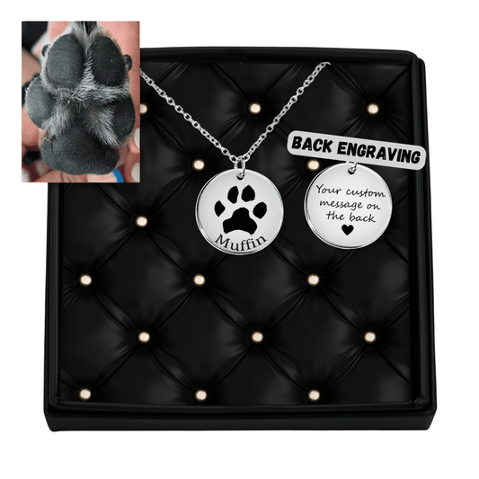 Custom Paw Print Necklace Personalized Jewelry Gift For Women Best Friend Dog Mom Cat Mom Pet Necklace Pendant
