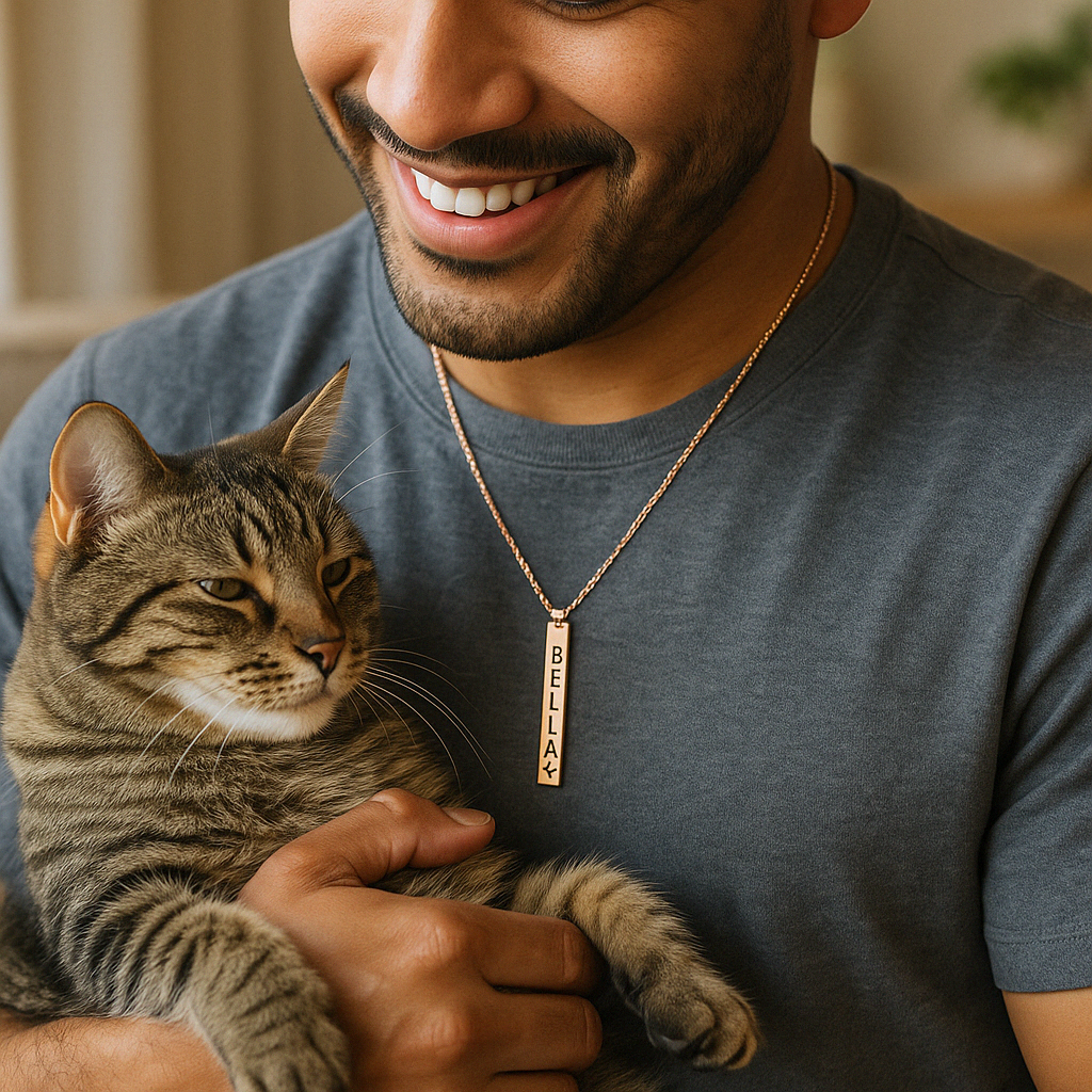 Personalized Pet Name & Paw Necklace