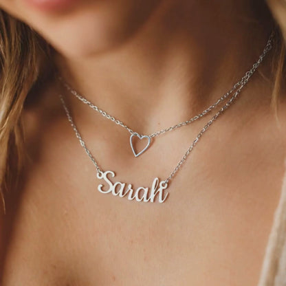 18k Gold Plated Personalized Name Necklace for Women, Custom Name Necklace, Personalized Script Name Necklace